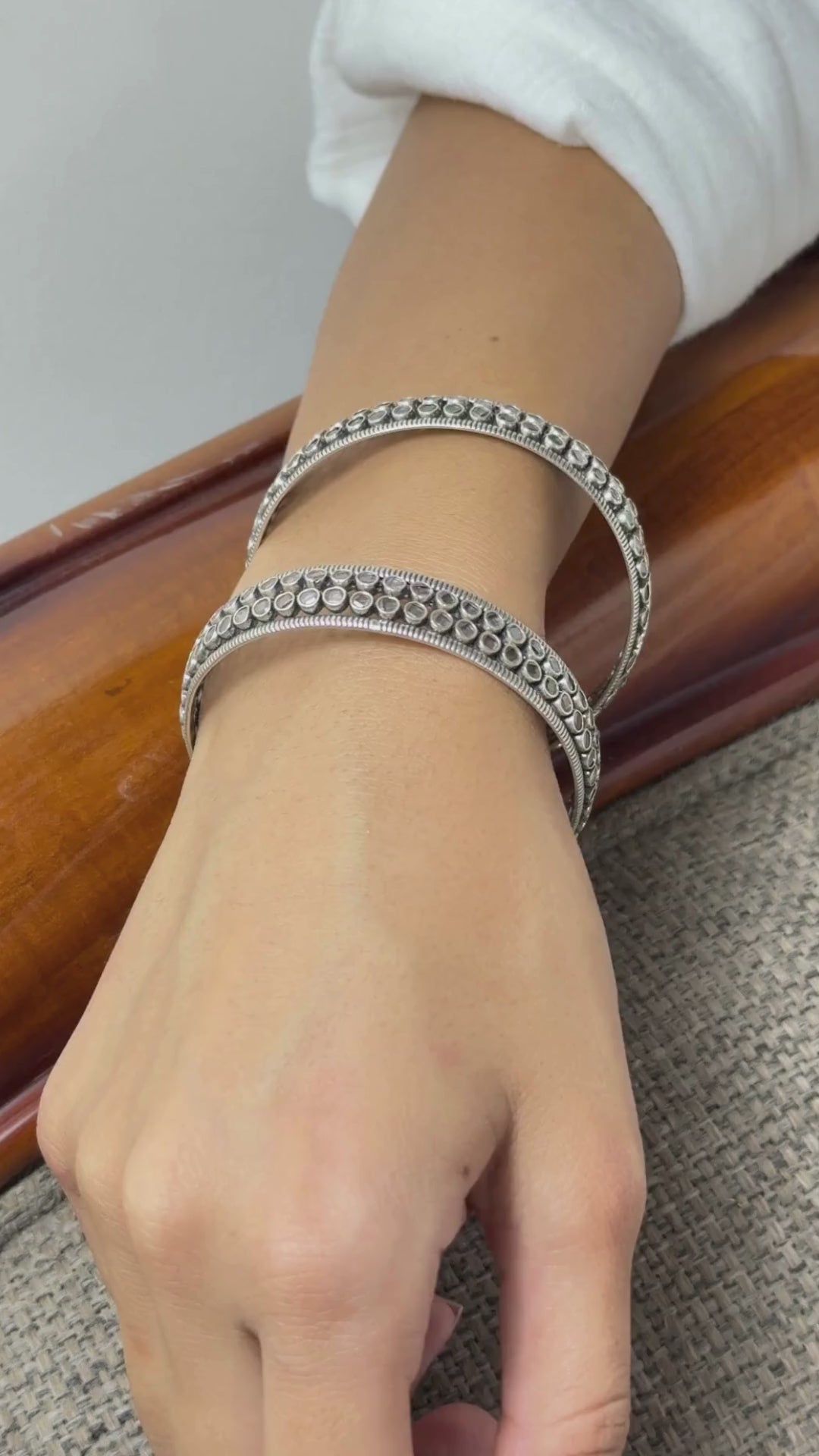 925 Silver Double MoonLoop Bangle